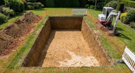 Terrassement de piscine, &eacute;tapes cl&eacute;s pour pr&eacute;parer votre terrain